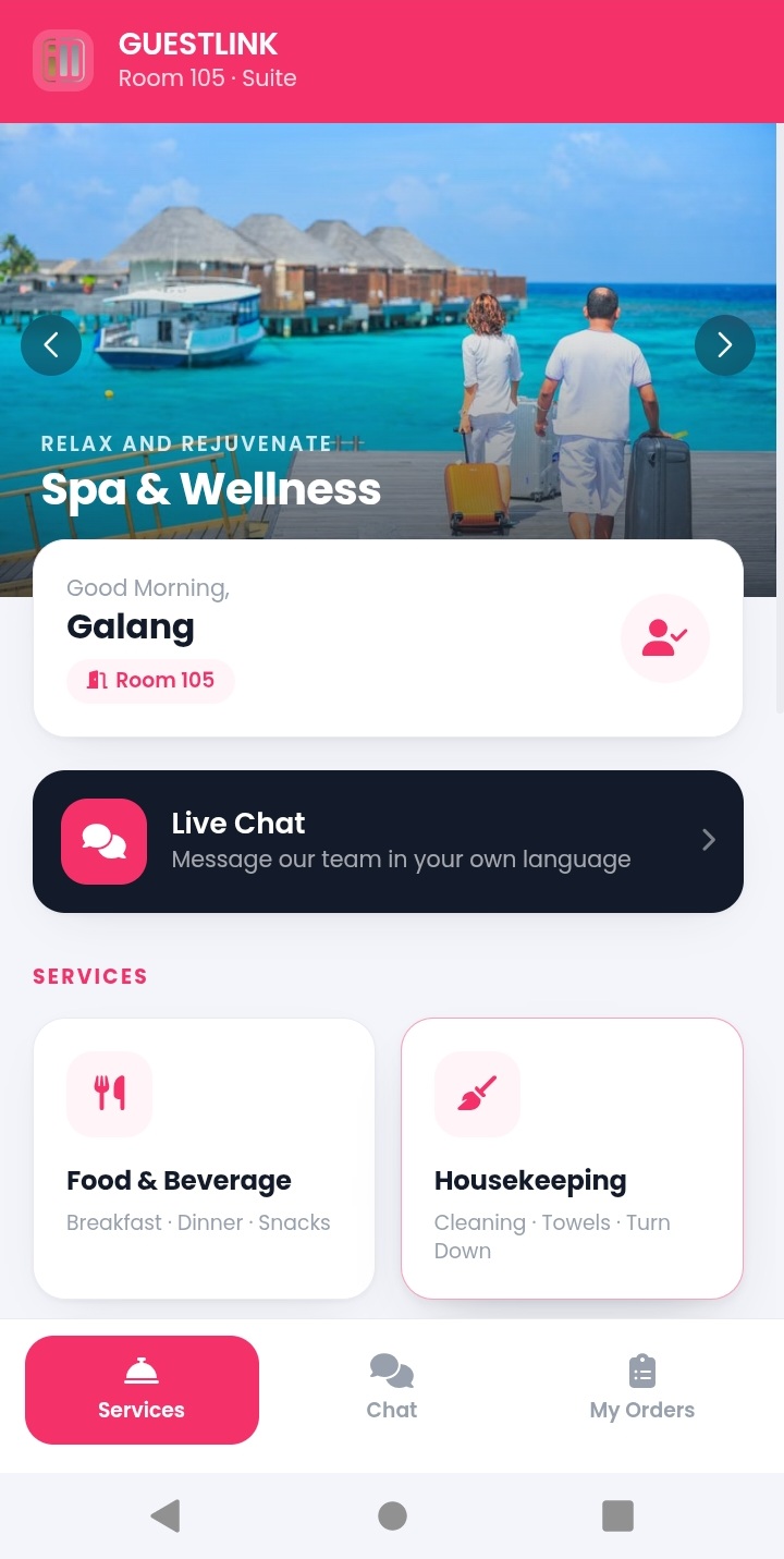 iSortGUESTLINK di ponsel